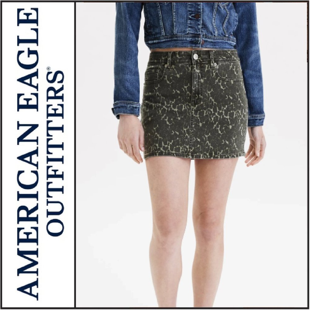 NWT { AEO } High-Waisted Cheetah Mini Skirt